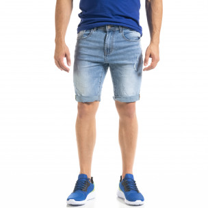 Blugi scurți bărbați Andrea Falco albaștri - FASHIONMIX.RO Blugi scurți bărbați Andrea Falco albaștri
