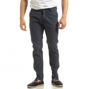 Pantaloni CHINO albaștri pentru bărbați - FASHIONMIX.RO Pantaloni CHINO albaștri pentru bărbați