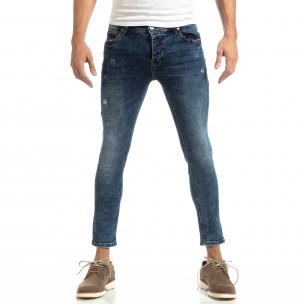 Blugi Slim fit albaștri pentru bărbați - FASHIONMIX.RO Blugi Slim fit albaștri pentru bărbați
