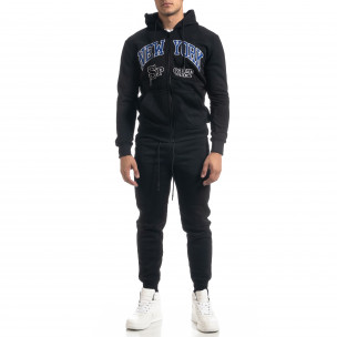 Set sportiv de bărbați negru New York Sport - FASHIONMIX.RO Set sportiv de bărbați negru New York Sport