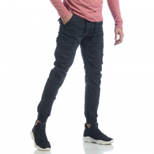 Pantaloni cargo Jogger în albastru închis pentru bărbați - FASHIONMIX.RO Pantaloni cargo Jogger în albastru închis pentru bărbați