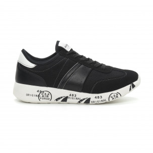 Adidași negri combinați pentru bărbați - FASHIONMIX.RO Adidași negri combinați pentru bărbați