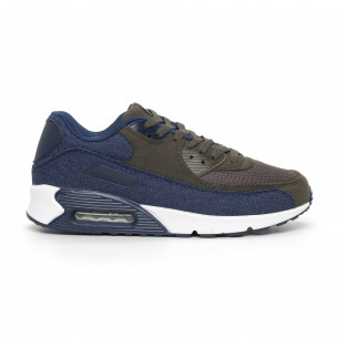 Adidași în denim și verde pentru bărbați - FASHIONMIX.RO Adidași în denim și verde pentru bărbați