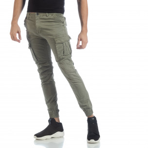 Pantaloni cargo Jogger verzi pentru bărbați - FASHIONMIX.RO Pantaloni cargo Jogger verzi pentru bărbați