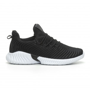 Adidași ușori negri de bărbați Wave design - FASHIONMIX.RO Adidași ușori negri de bărbați Wave design