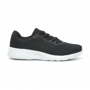 Adidași de bărbați din țesătură tehnică neagră - FASHIONMIX.RO Adidași de bărbați din țesătură tehnică neagră