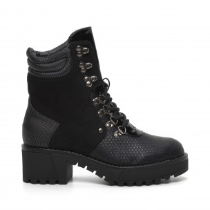 Botine de dama combinate design Trekking - FASHIONMIX.RO Botine de dama combinate design Trekking
