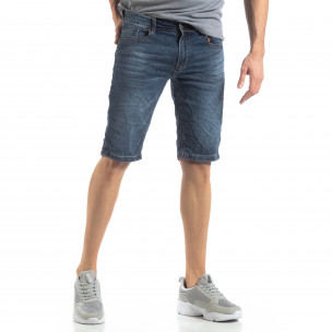 Blugi scurți albaștri pentru bărbați - FASHIONMIX.RO Blugi scurți albaștri pentru bărbați