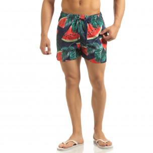 Costum de baie albastru pentru bărbați motiv Watermelon - FASHIONMIX.RO Costum de baie albastru pentru bărbați motiv Watermelon