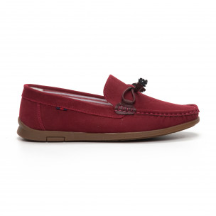 Mocasini sport de bărbați în roșu închis - FASHIONMIX.RO Mocasini sport de bărbați în roșu închis