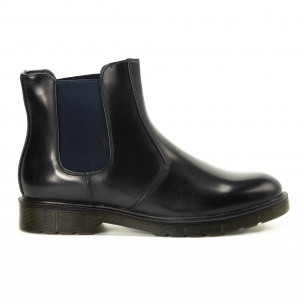 Ghete albastre Chelsea din piele ecologică pentru bărbați - FASHIONMIX.RO Ghete albastre Chelsea din piele ecologică pentru bărbați