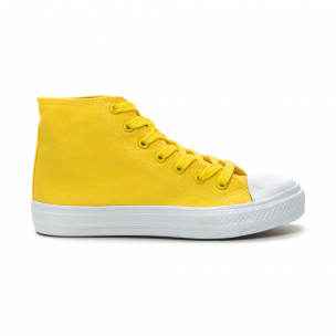 Teniși înalți galbeni Basic pentru dama - FASHIONMIX.RO Teniși înalți galbeni Basic pentru dama