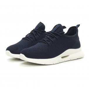 Adidași pentru bărbați Hole design albaștri model ușor - FASHIONMIX.RO Adidași pentru bărbați Hole design albaștri model ușor
