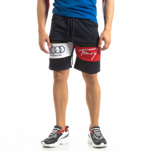 Pantaloni scurți de sport albaștri GOOD pentru bărbați - FASHIONMIX.RO Pantaloni scurți de sport albaștri GOOD pentru bărbați