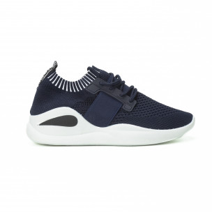Adidași pentru bărbați din țesătura albastră - FASHIONMIX.RO Adidași pentru bărbați din țesătura albastră