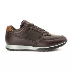 Adidași maro pentru bărbați model clasic - FASHIONMIX.RO Adidași maro pentru bărbați model clasic