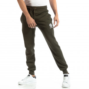 Pantaloni sport verzi groși pentru bărbați - FASHIONMIX.RO Pantaloni sport verzi groși pentru bărbați