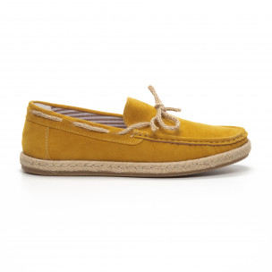 Mocasini sport de bărbați tip espadrile în culoarea camel - FASHIONMIX.RO Mocasini sport de bărbați tip espadrile în culoarea camel