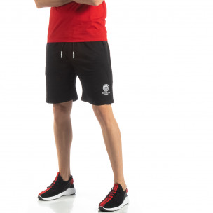 Pantaloni sport scurți negri pentru bărbați - FASHIONMIX.RO Pantaloni sport scurți negri pentru bărbați