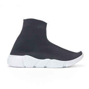 Pantofi sport de dama negri slip-on tip șosetă - FASHIONMIX.RO Pantofi sport de dama negri slip-on tip șosetă
