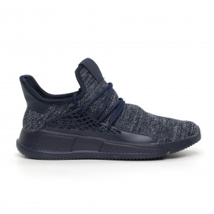 Adidași ușori de bărbați melanj albastru cu detaliu de cauciuc - FASHIONMIX.RO Adidași ușori de bărbați melanj albastru cu detaliu de cauciuc