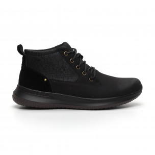 Ghete sport de bărbați negre model ușor - FASHIONMIX.RO Ghete sport de bărbați negre model ușor