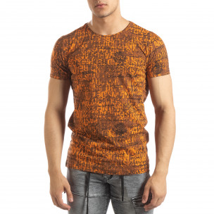 Tricou de bărbați Vintage în portocaliu - FASHIONMIX.RO Tricou de bărbați Vintage în portocaliu