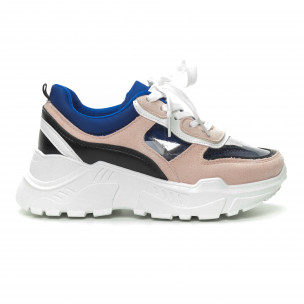 Pantofi sport de dama roz cu părți transparente - FASHIONMIX.RO Pantofi sport de dama roz cu părți transparente