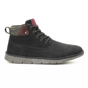Ghete sport în negru pentru bărbați - FASHIONMIX.RO Ghete sport în negru pentru bărbați