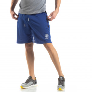 Pantaloni sport scurți în albastru deschis pentru bărbați - FASHIONMIX.RO Pantaloni sport scurți în albastru deschis pentru bărbați