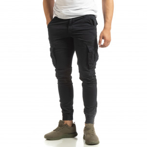 Cargo Jogger pentru bărbați albastru cu fermoar la gleznă - FASHIONMIX.RO Cargo Jogger pentru bărbați albastru cu fermoar la gleznă