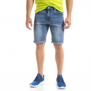 Blugi scurți bărbați Andrea Falco albaștri - FASHIONMIX.RO Blugi scurți bărbați Andrea Falco albaștri
