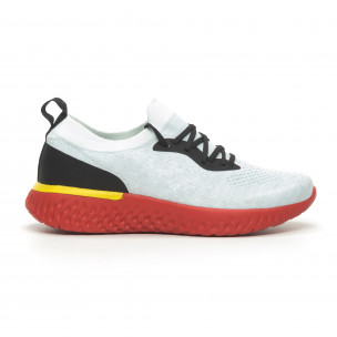 Adidași de bărbați melanj gri cu accente - FASHIONMIX.RO Adidași de bărbați melanj gri cu accente
