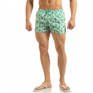 Șort de baie verde pentru bărbați design Cactus - FASHIONMIX.RO Șort de baie verde pentru bărbați design Cactus