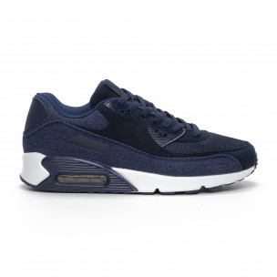 Adidași de bărbați în albastru cu denim - FASHIONMIX.RO Adidași de bărbați în albastru cu denim