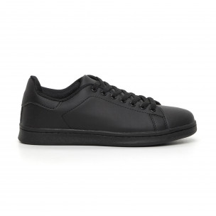 Teniși Basic negru mat pentru bărbați - FASHIONMIX.RO Teniși Basic negru mat pentru bărbați