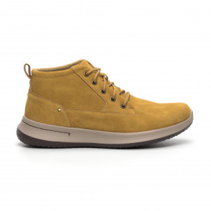 Ghete sport de bărbați camel model ușor - FASHIONMIX.RO Ghete sport de bărbați camel model ușor