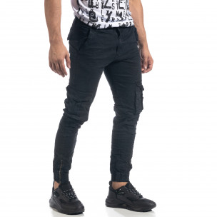 Cargo Jogger de bărbați gri cu efect șifonat - FASHIONMIX.RO Cargo Jogger de bărbați gri cu efect șifonat