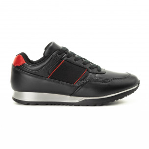 Adidași negri pentru bărbați model clasic - FASHIONMIX.RO Adidași negri pentru bărbați model clasic