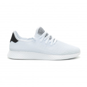 Adidași ultra ușori în alb Mesh pentru bărbați - FASHIONMIX.RO Adidași ultra ușori în alb Mesh pentru bărbați
