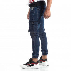 Cargo Jogger albastru pentru bărbați - FASHIONMIX.RO Cargo Jogger albastru pentru bărbați