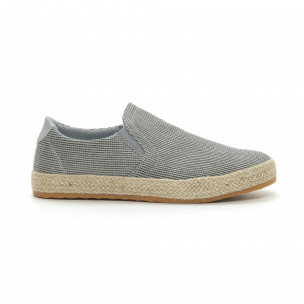 Espadrile gri tip teniși pentru bărbați - FASHIONMIX.RO Espadrile gri tip teniși pentru bărbați