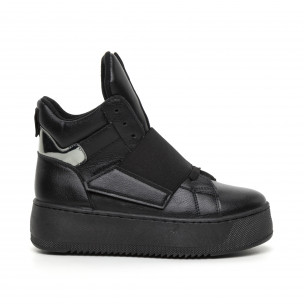 Botine de dama negre cu platformă - FASHIONMIX.RO Botine de dama negre cu platformă