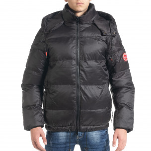 Geacă pentru bărbați neagră cu puf Marshall Angel - FASHIONMIX.RO Geacă pentru bărbați neagră cu puf Marshall Angel
