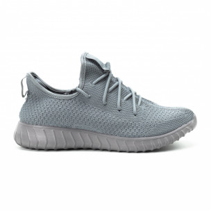 Adidași din material textil gri pentru bărbați model ușor - FASHIONMIX.RO Adidași din material textil gri pentru bărbați model ușor