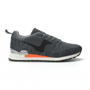 Adidași pentru bărbați din țesătură tehnică gri - FASHIONMIX.RO Adidași pentru bărbați din țesătură tehnică gri