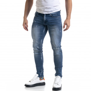 Blugi bărbați Bruno Leoni albaștri - FASHIONMIX.RO Blugi bărbați Bruno Leoni albaștri