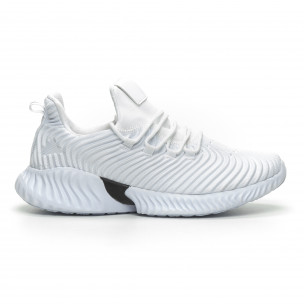 Adidași ușori albi de bărbați Wave design - FASHIONMIX.RO Adidași ușori albi de bărbați Wave design
