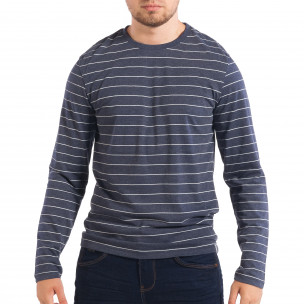 Bluză albastră în dungi pentru bărbați RESERVED - FASHIONMIX.RO Bluză albastră în dungi pentru bărbați RESERVED
