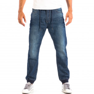 Blugi House Jogger albaștri pentru bărbați - FASHIONMIX.RO Blugi House Jogger albaștri pentru bărbați